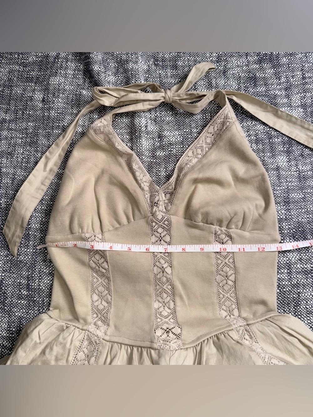 Free People Making Moments Jumpsuit Wide Leg Backless Tan Cream - Picture 5 of 11